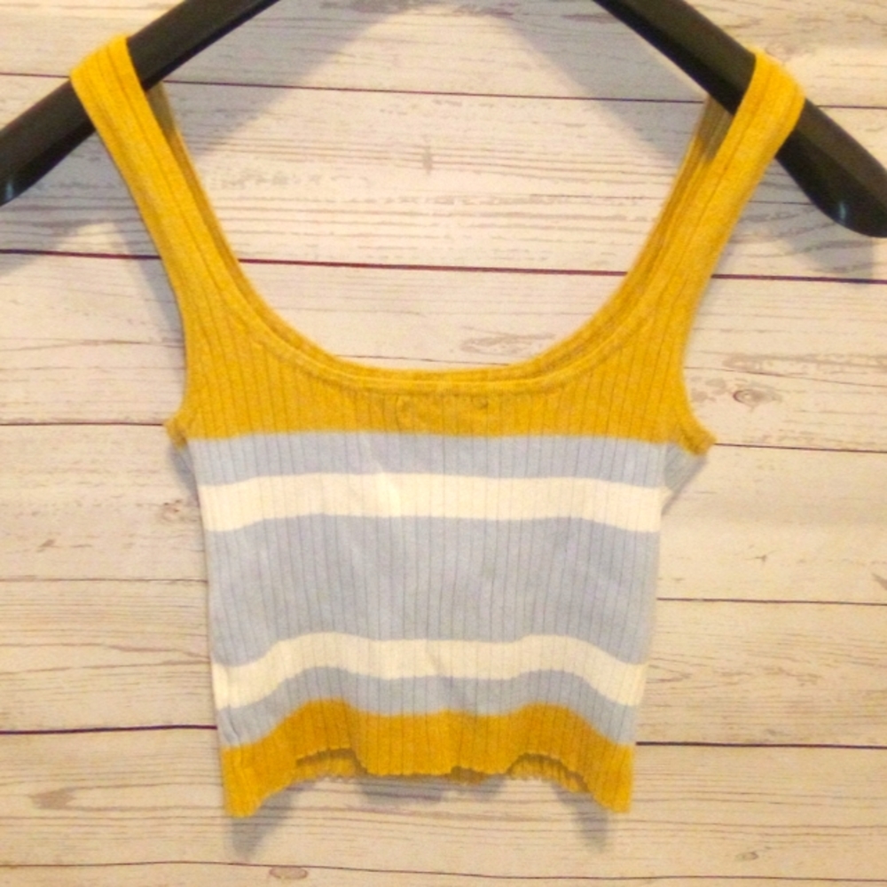 Lottie Moss Striped Crop Top Small